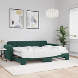 Slaapbank Onderschuifbed Matrassen 90X190Cm Fluweel
