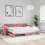 Slaapbank Onderschuifbed Matrassen 90X190Cm Fluweel