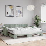 Slaapbank Onderschuifbed Matrassen 90X190Cm Fluweel