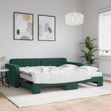 Slaapbank Onderschuifbed Matrassen 90X190Cm Fluweel
