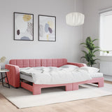 Slaapbank Onderschuifbed Matrassen 90X190Cm Fluweel