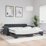 Slaapbank Onderschuifbed Matrassen 90X190Cm Fluweel