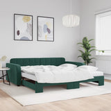 Slaapbank Onderschuifbed Matrassen 90X190Cm Fluweel