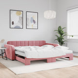 Slaapbank Onderschuifbed Matrassen 90X190Cm Fluweel