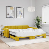 Slaapbank Onderschuifbed Matrassen 90X190Cm Fluweel