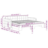 Slaapbank Onderschuifbed Matrassen 90X190Cm Fluweel