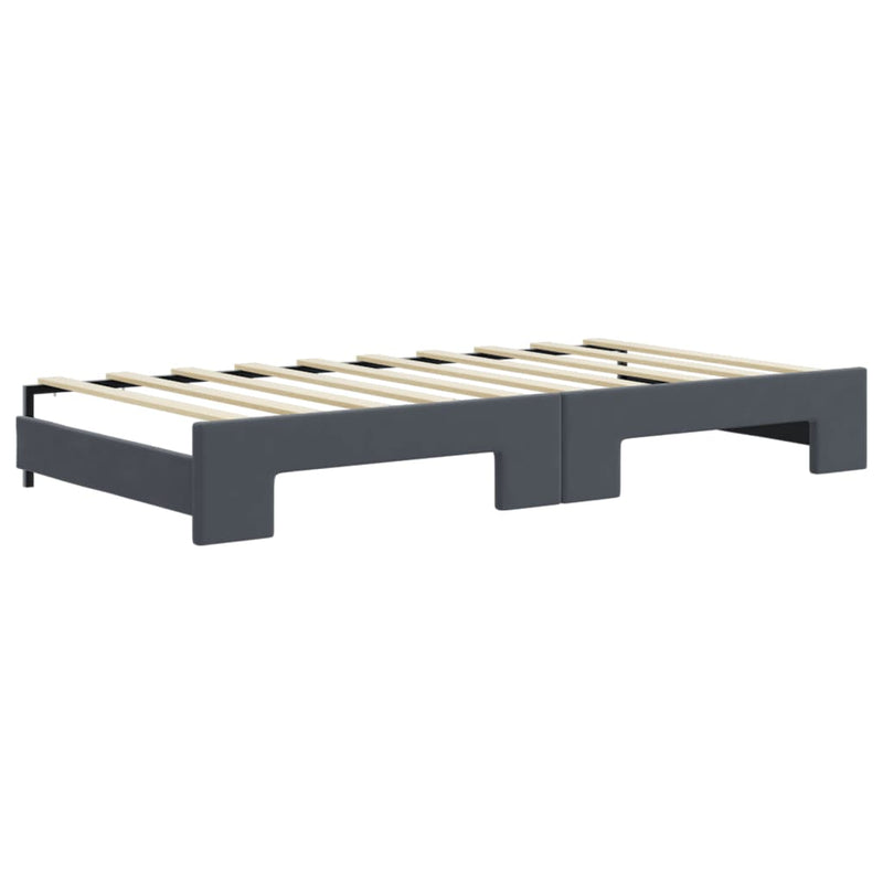 Slaapbank Onderschuifbed Matrassen 90X190Cm Fluweel
