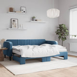 Slaapbank Onderschuifbed Matrassen 90X190Cm Fluweel