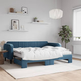 Slaapbank Onderschuifbed Matrassen 90X190Cm Fluweel