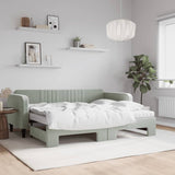 Slaapbank Onderschuifbed Matrassen 90X190Cm Fluweel