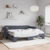 Slaapbank Onderschuifbed Matrassen 90X190Cm Fluweel