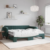 Slaapbank Onderschuifbed Matrassen 90X190Cm Fluweel