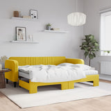 Slaapbank Onderschuifbed Matrassen 90X190Cm Fluweel