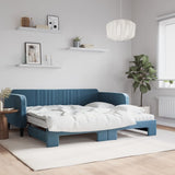 Slaapbank Onderschuifbed Matrassen 90X190Cm Fluweel
