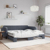 Slaapbank Onderschuifbed Matrassen 90X190Cm Fluweel