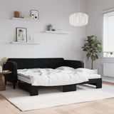 Slaapbank Onderschuifbed Matrassen 90X190Cm Fluweel