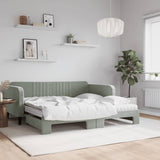 Slaapbank Onderschuifbed Matrassen 90X190Cm Fluweel