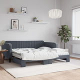 Slaapbank Onderschuifbed Matrassen 90X190Cm Fluweel