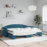 Slaapbank Onderschuifbed Matrassen 90X190Cm Fluweel