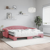 Slaapbank Onderschuifbed Matrassen 90X190Cm Fluweel