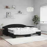 Slaapbank Onderschuifbed Matrassen 90X190Cm Fluweel