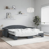 Slaapbank Onderschuifbed Matrassen 90X190Cm Fluweel