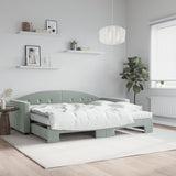 Slaapbank Onderschuifbed Matrassen 90X190Cm Fluweel