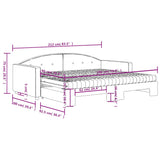 Slaapbank Onderschuifbed Matrassen 90X190Cm Fluweel