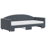 Slaapbank Onderschuifbed Matrassen 90X190Cm Fluweel