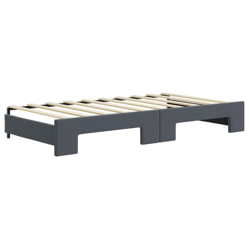 Slaapbank Onderschuifbed Matrassen 90X190Cm Fluweel