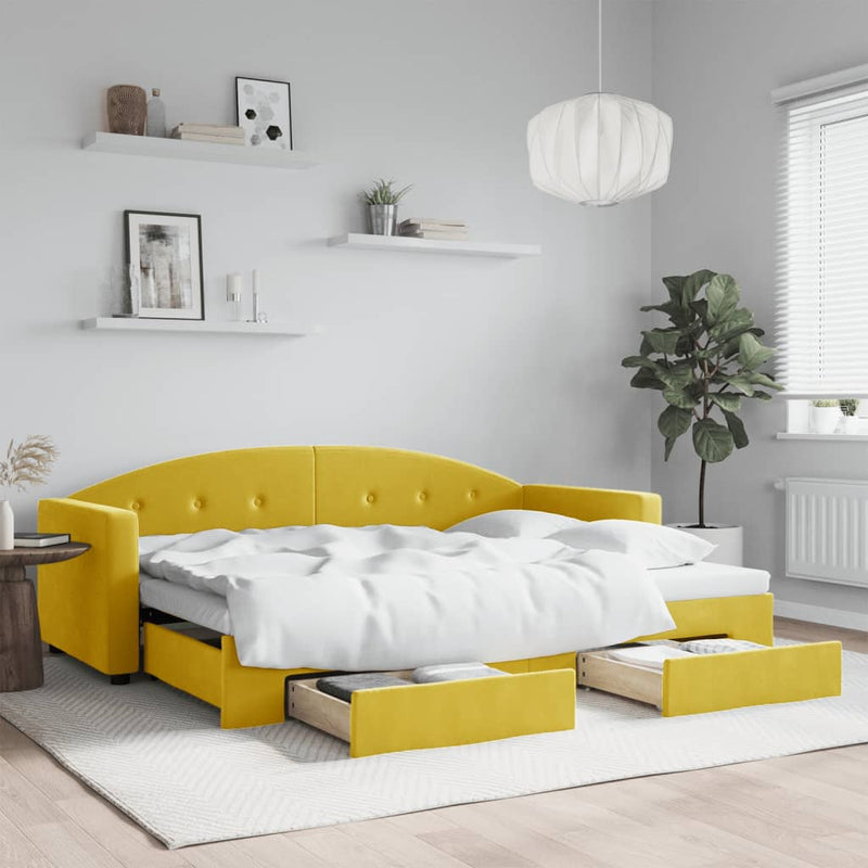Slaapbank Onderschuifbed En Lades Fluweel