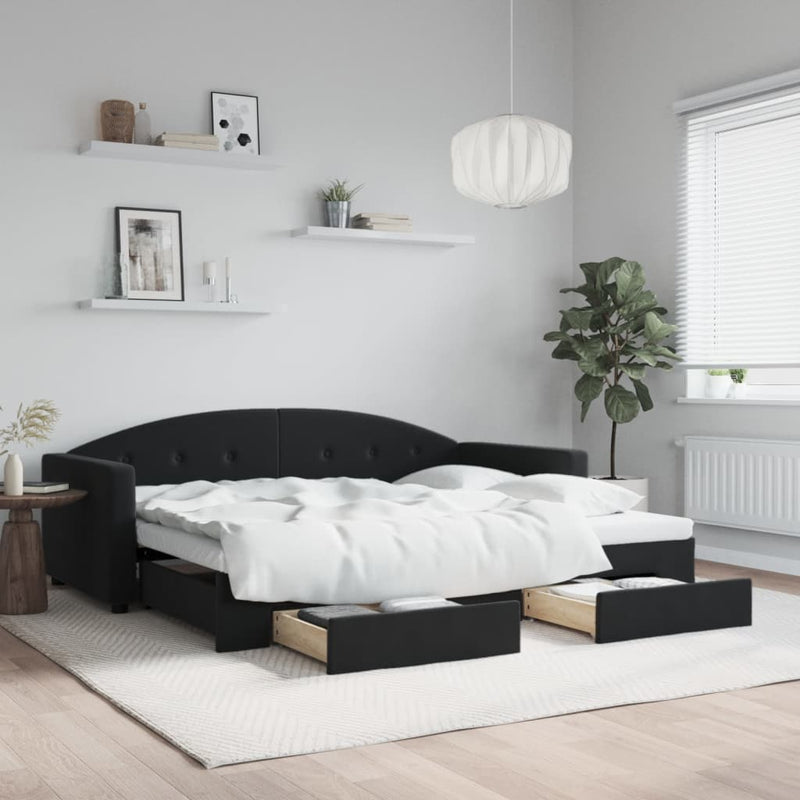 Slaapbank Onderschuifbed En Lades Fluweel