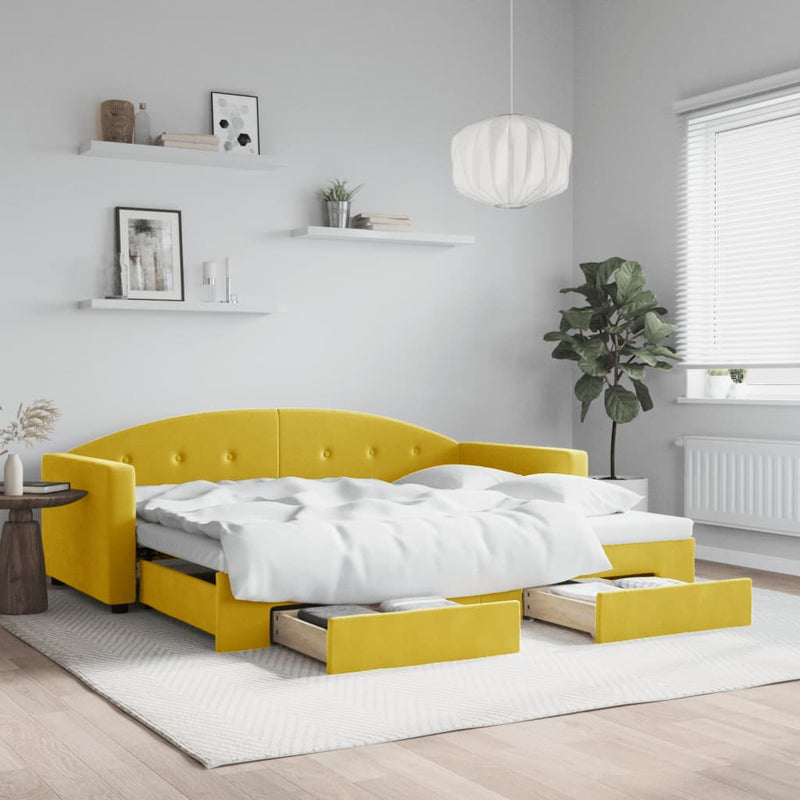 Slaapbank Onderschuifbed En Lades Fluweel