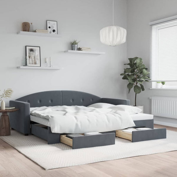 Slaapbank Onderschuifbed En Lades Fluweel