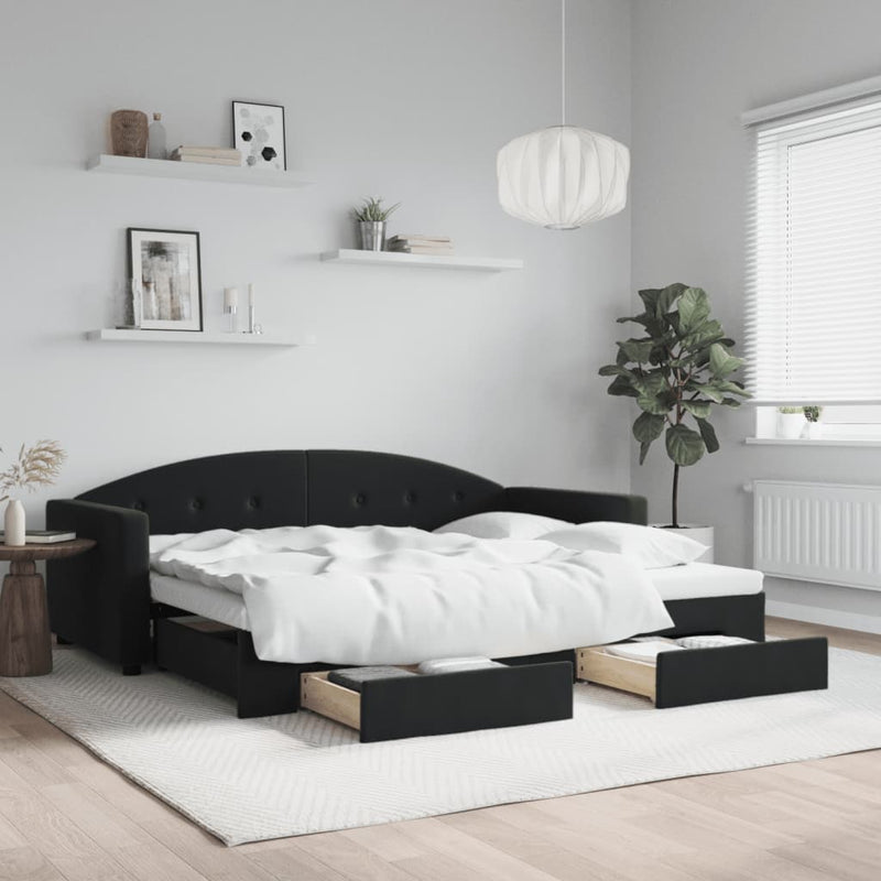 Slaapbank Onderschuifbed En Lades Fluweel