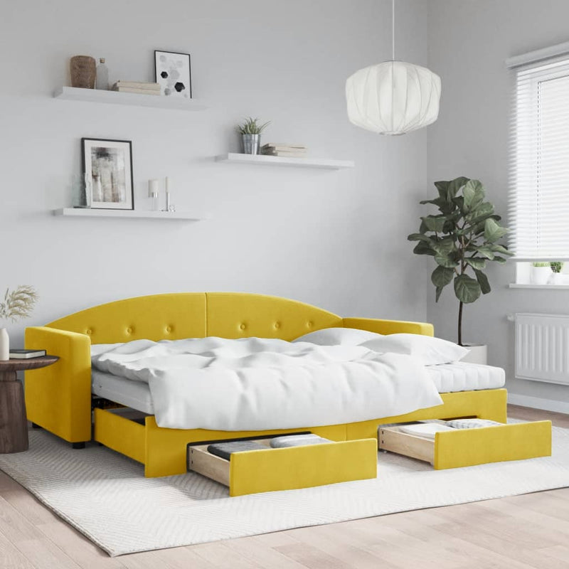 Slaapbank Onderschuifbed En Lades Fluweel