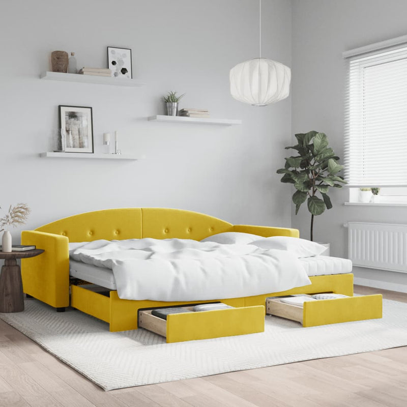 Slaapbank Onderschuifbed En Lades Fluweel