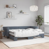 Slaapbank Onderschuifbed Matrassen 90X190Cm Fluweel