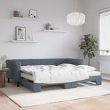 Slaapbank Onderschuifbed Matrassen 90X190Cm Fluweel