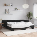 Slaapbank Onderschuifbed Matrassen 90X190Cm Fluweel