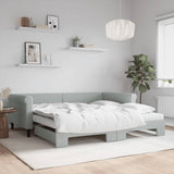 Slaapbank Onderschuifbed Matrassen 90X190Cm Fluweel