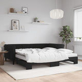 Slaapbank Onderschuifbed Matrassen 90X190Cm Fluweel
