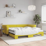 Slaapbank Onderschuifbed Matrassen 90X190Cm Fluweel