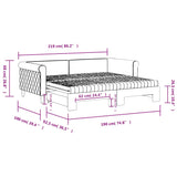 Slaapbank Onderschuifbed Matrassen 90X190Cm Fluweel