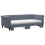 Slaapbank Onderschuifbed Matrassen 90X190Cm Fluweel