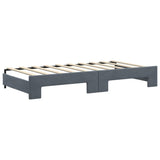 Slaapbank Onderschuifbed Matrassen 90X190Cm Fluweel