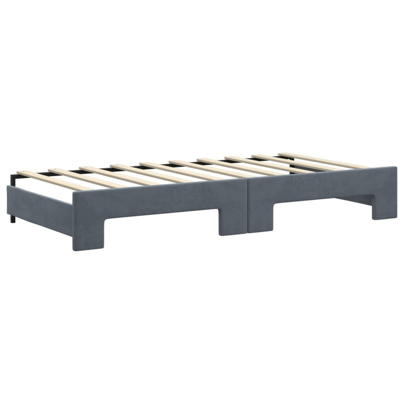 Slaapbank Onderschuifbed Matrassen 90X190Cm Fluweel