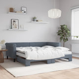 Slaapbank Onderschuifbed Matrassen 90X190Cm Fluweel