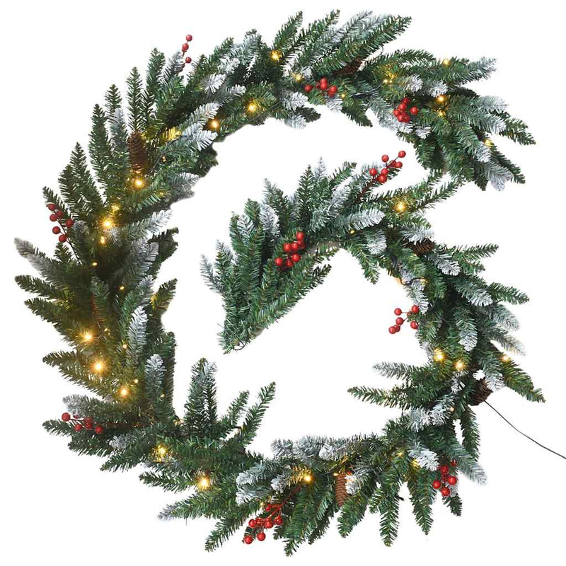 4-Delige Kerstdeurdecoratieset Pvc Groen