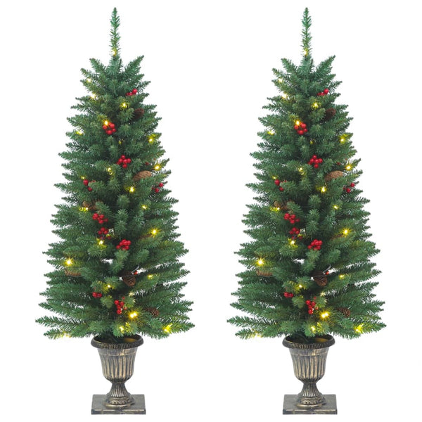 Kunstkerstbomen 2 St 100 Led's 120 Cm Groen